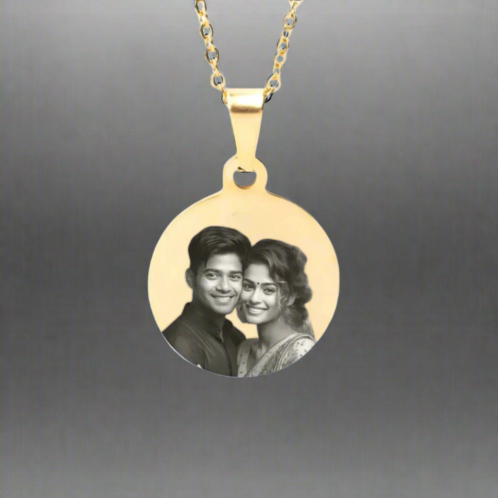 Personalized Photo Round Necklace