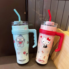 Cute My Melody Stainless Steel Tumbler With Straw Gift 1200 ML