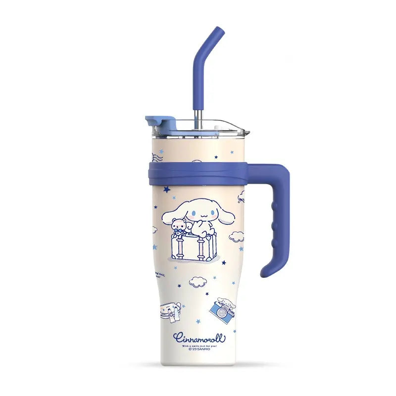 Cute Cinnamoroll Stainless Steel Tumbler With Straw 1200 ML