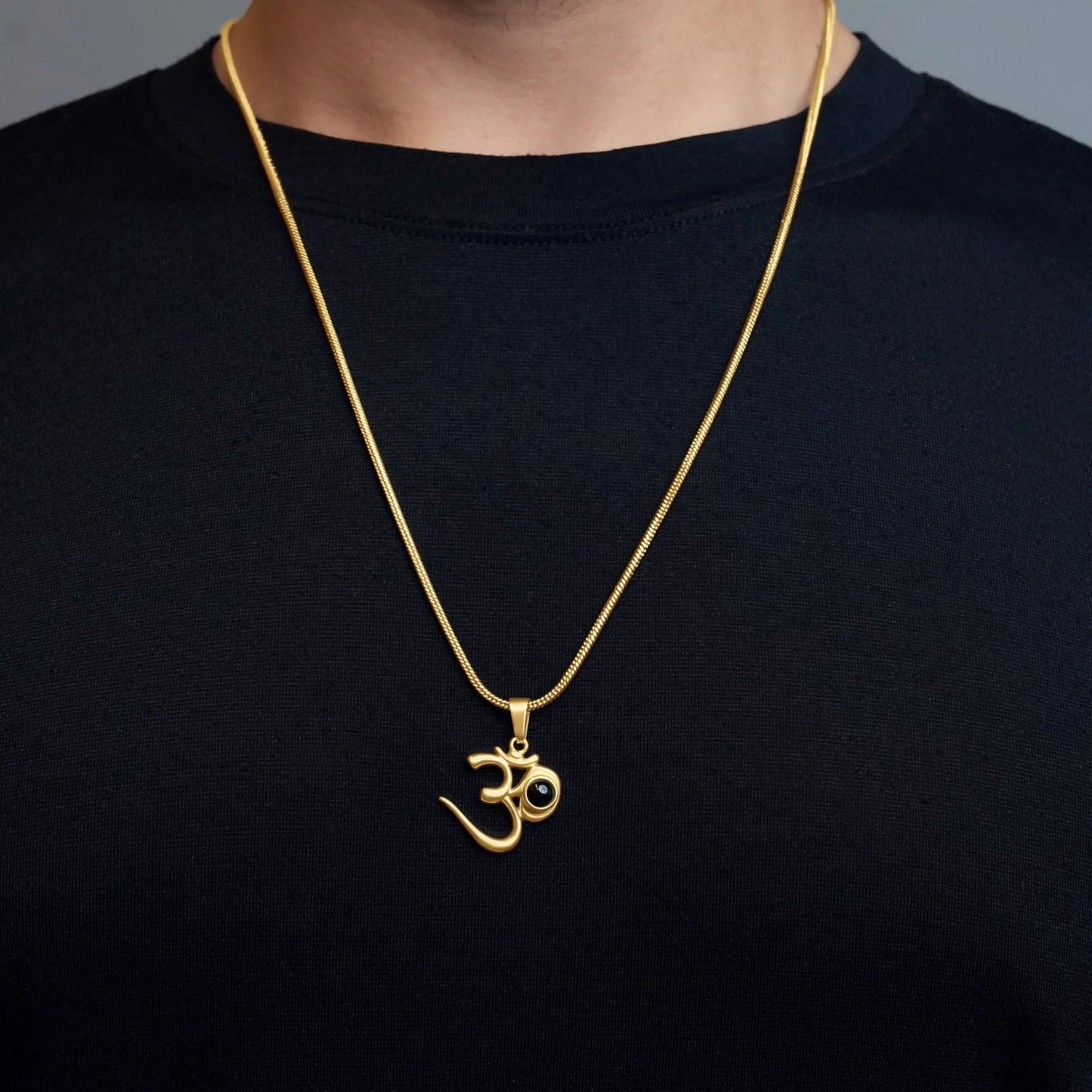 Shiva Om Pendent With Adi Yogi Photo